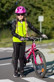 Force FUN PLANETS ružovo-biela detská cyklistická prilba