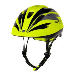 Force FUN STRIPES fluo-černo-šedá dětská cyklistická přilba