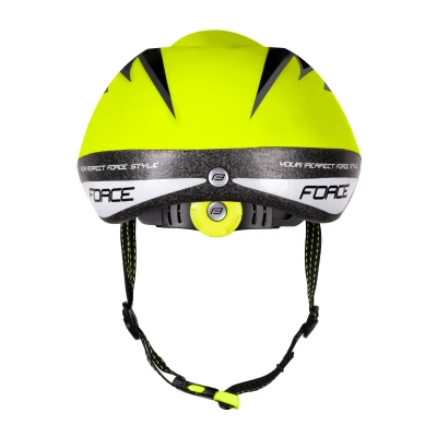 Force FUN STRIPES fluo-černo-šedá dětská cyklistická přilba