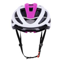 Force LYNX bielo-ružová dámska cyklistická prilba + šatka Force