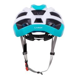 Force LYNX bílo-tyrkysová cyklistická přilba