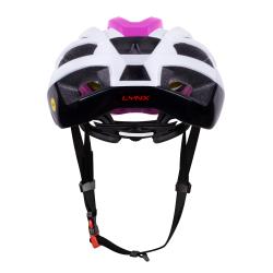Force LYNX MIPS bílo-růžová cyklistická přilba + šátek Force