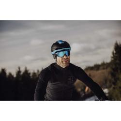 Force ORCA čierna mat-modrá cyklistická prilba
