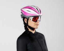 Force TERY bílo-růžová dámská cyklistická přilba