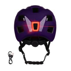 Force ZEBU s blikačkou fialová dětská cyklistická přilba
