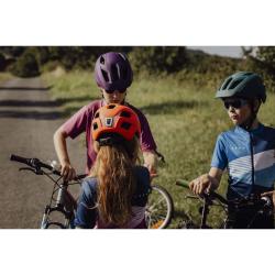 Force ZEBU s blikačkou oranžová detská cyklistická prilba