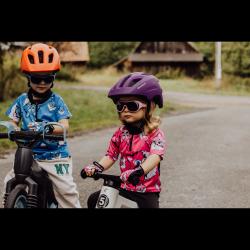 Force ZEBU s blikačkou fialová dětská cyklistická přilba