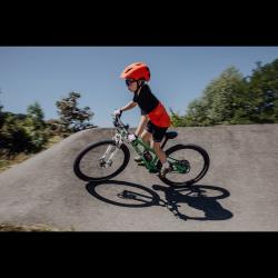 Force ZEBU s blikačkou oranžová detská cyklistická prilba