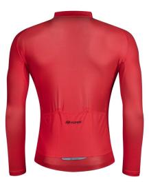 Force PURE červený pánsky cyklodres - dlhý rukáv IBA L (VÝPREDAJ)