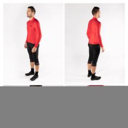 Force PURE červený pánsky cyklodres - dlhý rukáv IBA L (VÝPREDAJ)