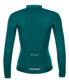 Force PURE UNI petrolejový dres - dlouhý rukáv