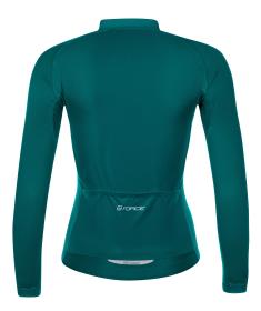 Force PURE UNI petrolejový dres - dlouhý rukáv