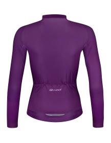 Force PURE UNI fialový cyklodres - dlouhý rukáv