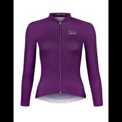 Force PURE UNI fialový cyklodres - dlouhý rukáv