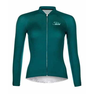 Force PURE UNI petrolejový dres - dlouhý rukáv