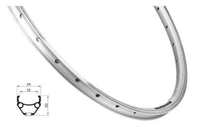 Force Ráfek CLASSIC 559x19, 32děr, stříbrný