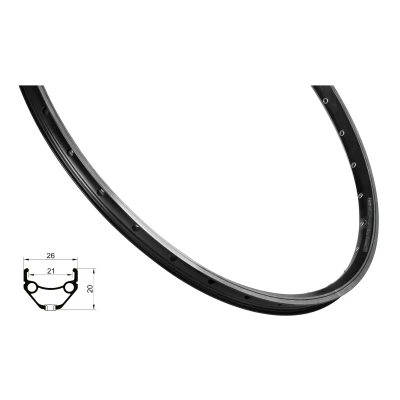 Force Ráfek PRIME 622x21 32děr, černý Force Ráfek PRIME 622x21 32děr, černý