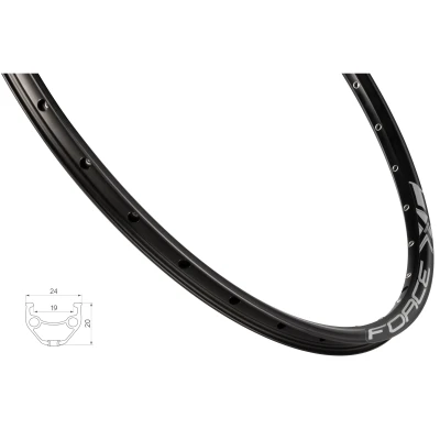 Force Ráfek XC BASIC DISC 559x19, 32děr, černý Force Ráfek XC BASIC DISC 559x19, 32děr, černý