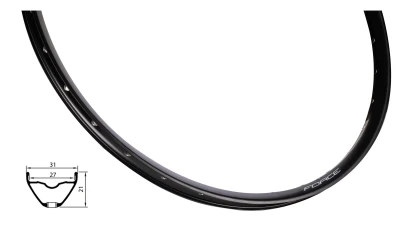 FORCE XC DISC 622x27, 32děr, černý