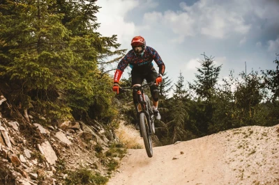Force RECKLESS černo-červeno-modrý mtb dres - dl. rukáv POUZE XL (VÝPRODEJ)