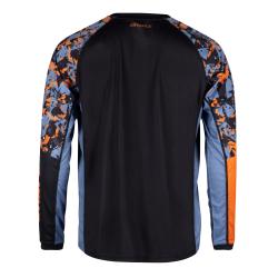 Force RECKLESS černo-oranžový mtb dres - dl. rukáv