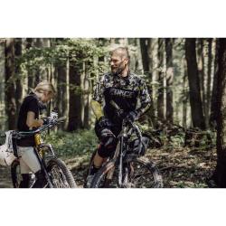 Force RECKLESS čierno-žlto-šedý mtb dres - dl. rukáv