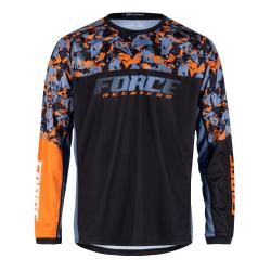 Force RECKLESS černo-oranžový mtb dres - dl. rukáv Force RECKLESS černo-oranžový mtb dres - dl. rukáv