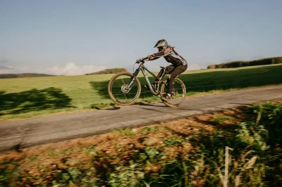 Force RECKLESS černo-oranžový mtb dres - dl. rukáv