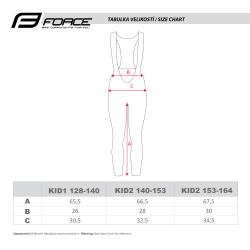 Force REFLEX LINE KID čierne detské cyklo nohavice bez vložky