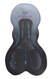 Force REFLEX LINE čierne cyklistické nohavice s náprsenkou a vložkou