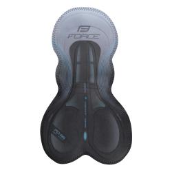 Force REFLEX LINE čierne cyklistické nohavice s náprsenkou a vložkou