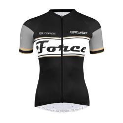 Force RETRO UNI černo-zlatý dres - kr. rukáv Force RETRO UNI černo-zlatý dres - kr. rukáv