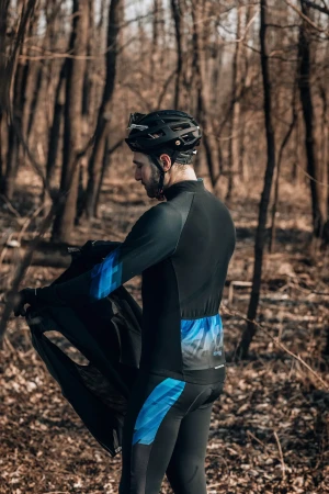 Force RIDGE černo-modré pánské cyklokalhoty - s vložkou