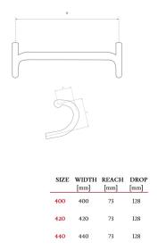 Force Řídítka WILIER BARRA SL - 440 mm