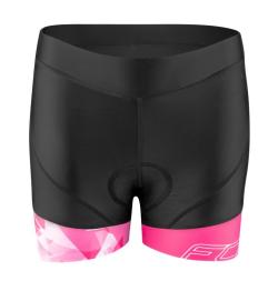 Force ROCK LADY černý cyklistický dres + Force MINI černo-růžové cyklokraťasy