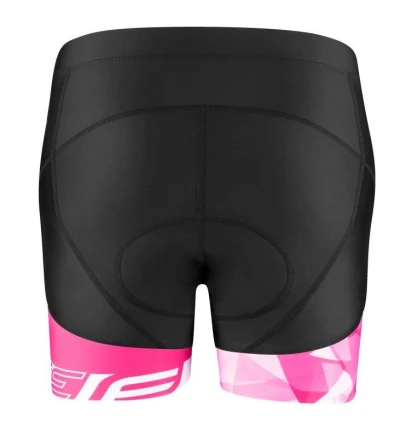 Force ROCK LADY černý cyklistický dres + Force MINI černo-růžové cyklokraťasy