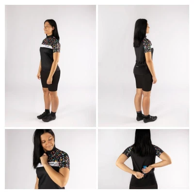 Force ROCK LADY černý dámský cyklistický dres -kr. rukáv POUZE S (VÝPRODEJ)