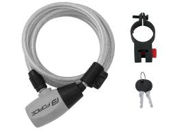 Force RON špirálový s držiakom 185cm/8mm, číry zámok