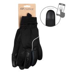 Force ARCTIC PRO čierne zimné cyklorukavice