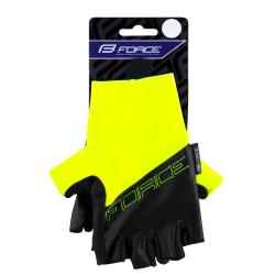 Force Rukavice EVEN bez zapínání - fluo-černé
