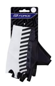 Force LINE bielo-čierne cyklorukavice bez zapínania