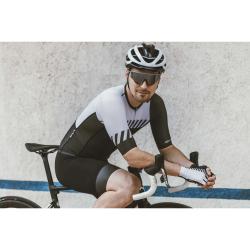 Force LINE bílo-černé cyklorukavice bez zapínání