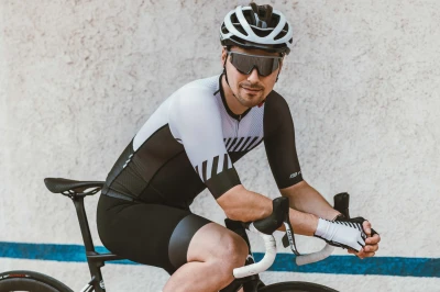 Force LINE bílo-černé cyklorukavice bez zapínání