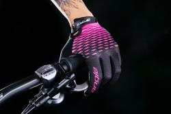 Force Rukavice MTB ANGLE růžovo-černé letní