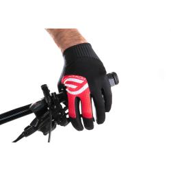 Force MTB POWER čierno-červené cyklistické rukavice
