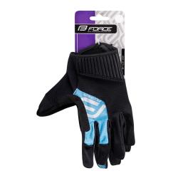 Force MTB POWER čierno-modré cyklistické rukavice