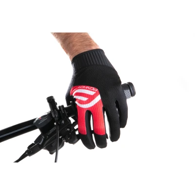 Force MTB POWER černo-červené cyklistické rukavice