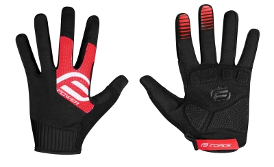 Force MTB POWER černo-červené cyklistické rukavice