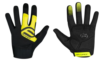 Force MTB POWER černo-fluo cyklistické rukavice