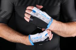 Force RADICA černo-bílo-modré cyklistické rukavice